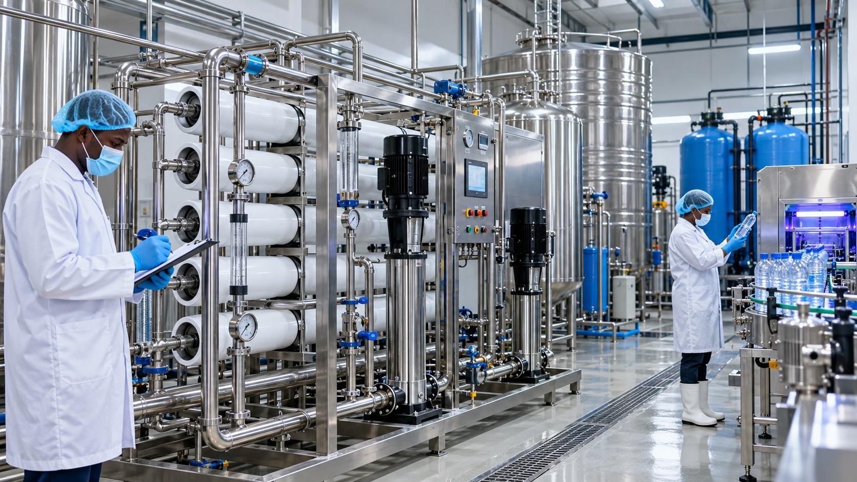 Representative bottled-water production line